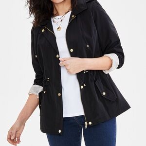 Style & Co Rain Jacket with Gold Accents